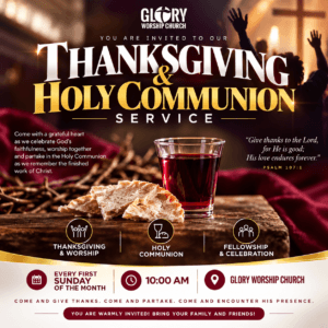 THANKSGIVING & HOLY COMMUNION SERVICE
